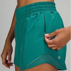 Lululemon Hotty Hot High-Rise Short 4" Teal Lagoon